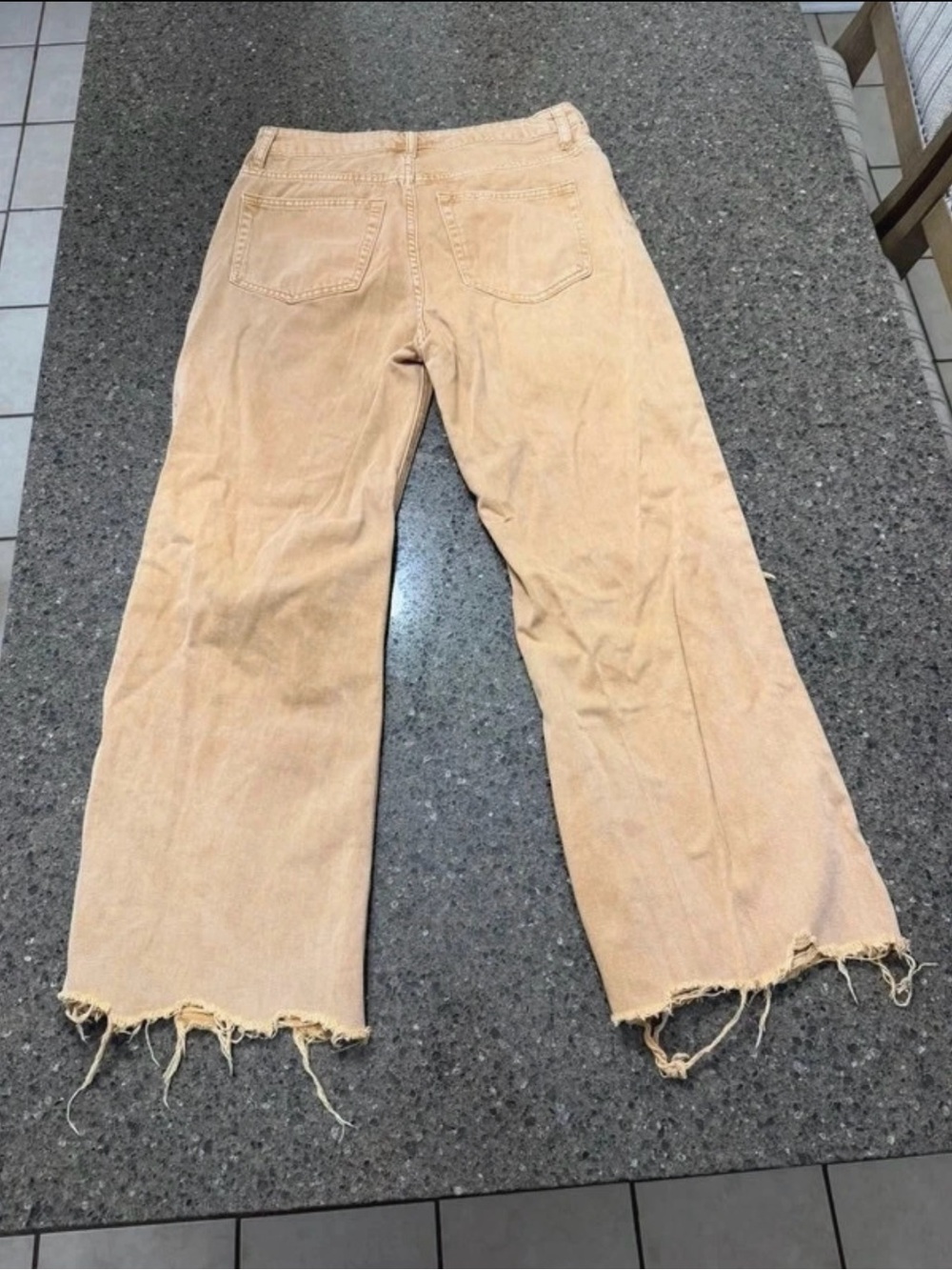 VERVET BY FLYING MONKEY Tan Distressed Ankle Crop Jeans - Picture 2 of 3